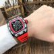 Swiss Grade 1 Richard Mille Rm055 Diamond Watch - V2 version - Red Rubber Strap (4)_th.jpg